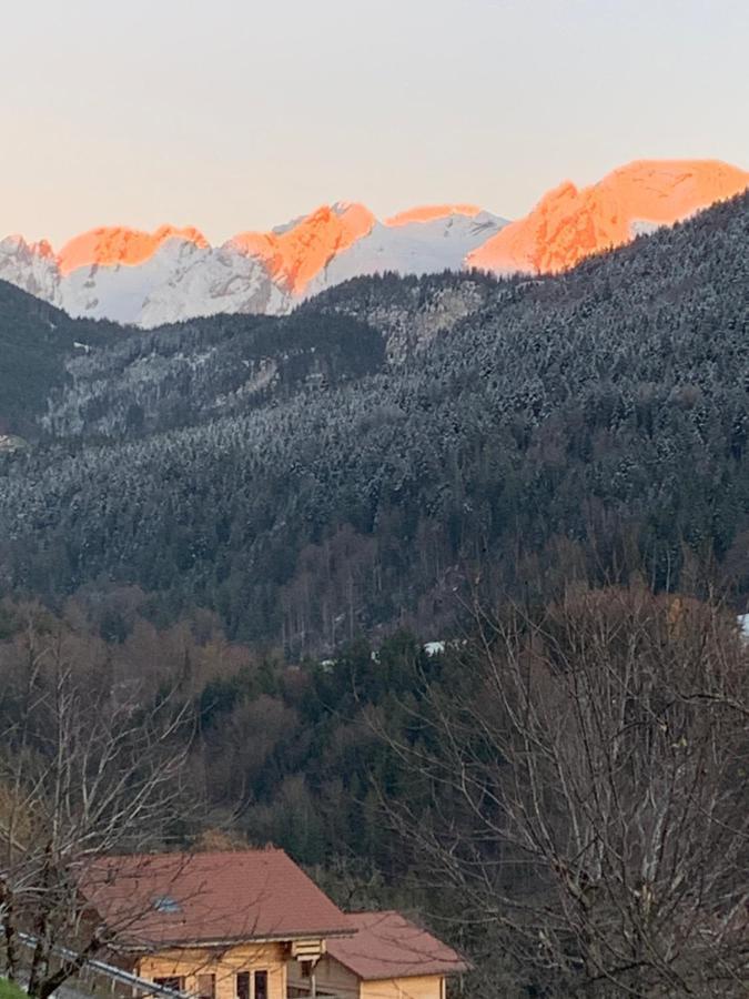 Chalet Anzac Chalet 5 Etoiles en Rondins Tout Neuf Unique dans les Aravis Les Villards-sur-Thônes Extérieur photo